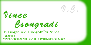 vince csongradi business card